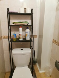 Стеллаж в ванную комнату цв. черный (Исток, Россия)