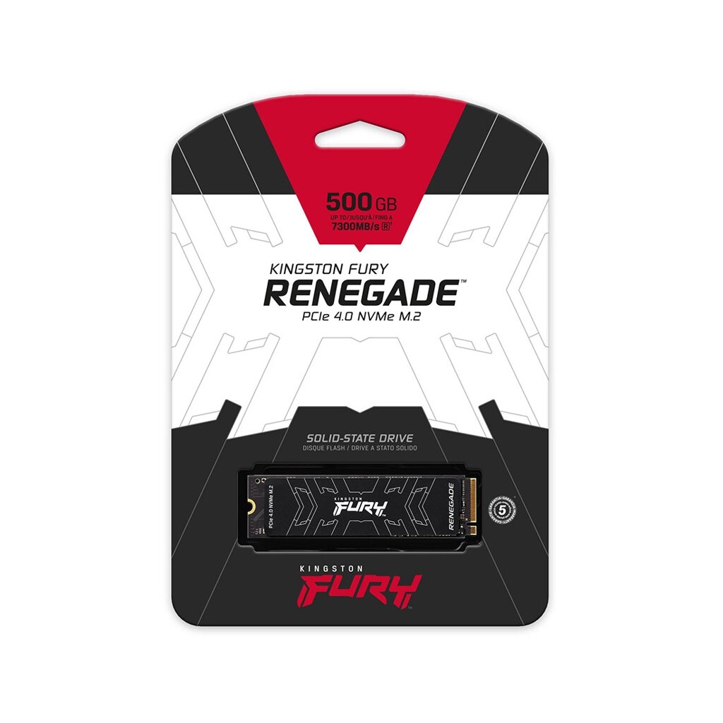 Твердотельный накопитель SSD Kingston FURY Renegade SFYRSK/500G M. 2 NVMe PCIe 4.0 HeatSink от компании МИР ДОМА - фото 1