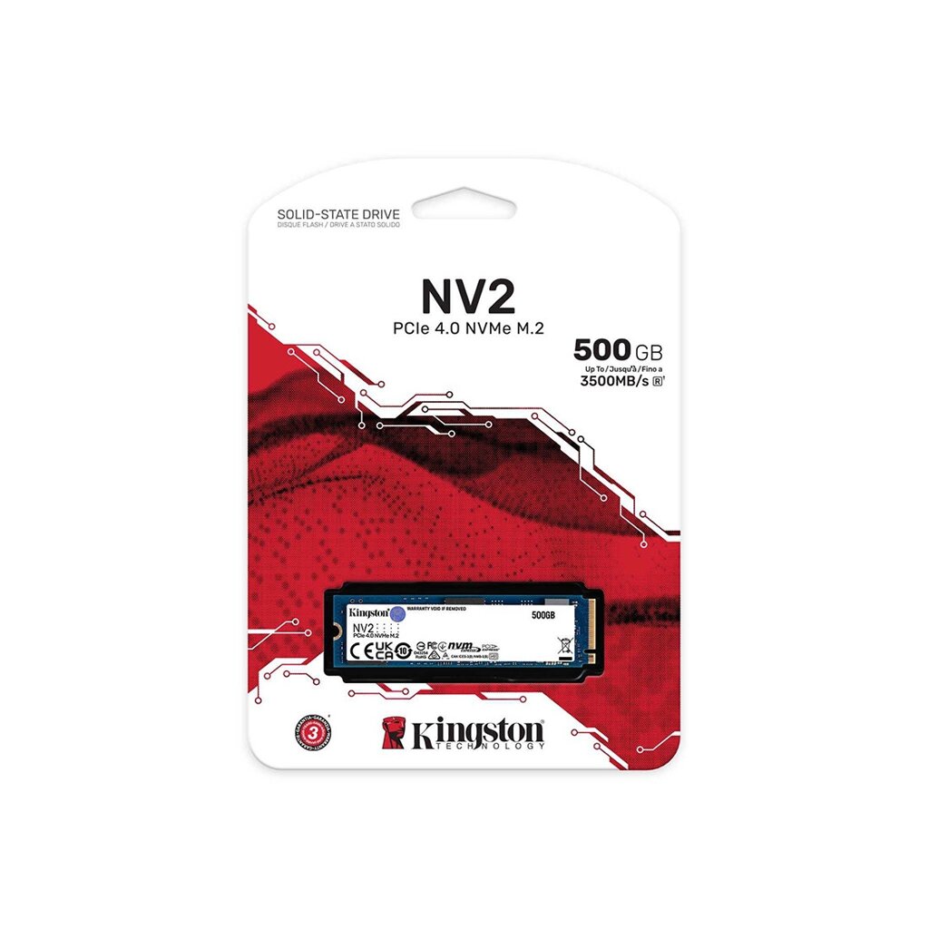 Твердотельный накопитель SSD Kingston NV2 SNV2S/500G M. 2 NVMe PCIe 3.0x4 от компании МИР ДОМА - фото 1