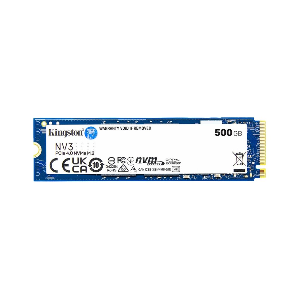 Твердотельный накопитель SSD Kingston NV3 SNV3S/500G M. 2 NVMe PCIe 4.0x4 от компании МИР ДОМА - фото 1