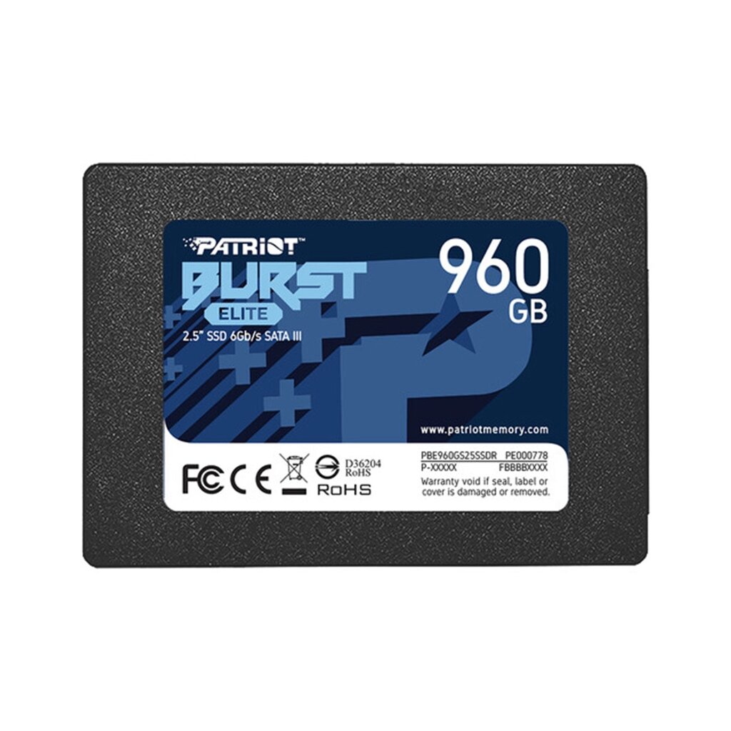 Твердотельный накопитель SSD Patriot Burst Elite 960GB SATA от компании МИР ДОМА - фото 1