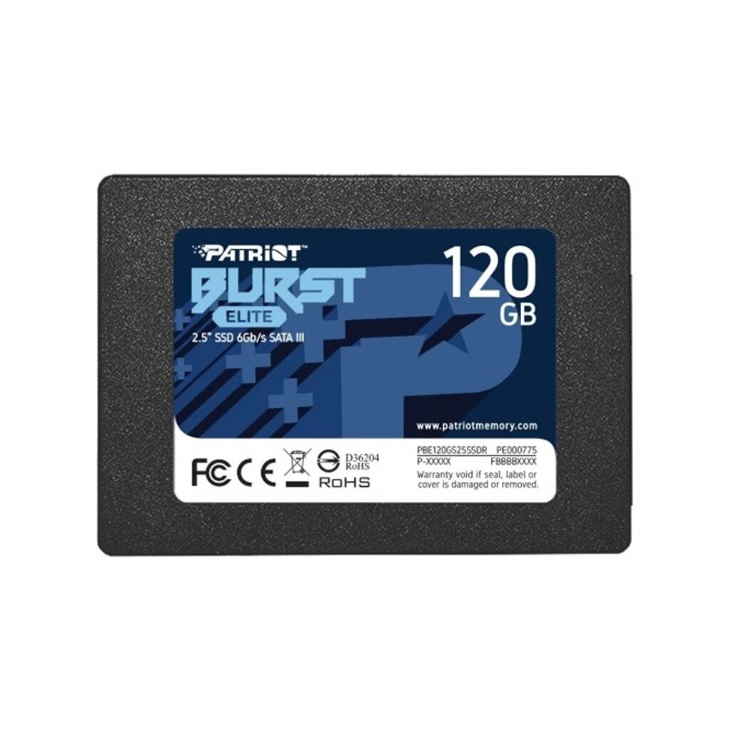 Твердотельный накопитель SSD Patriot Memory BURST ELITE PBE120GS25SSDR 120GB SATA3 2,5" от компании МИР ДОМА - фото 1