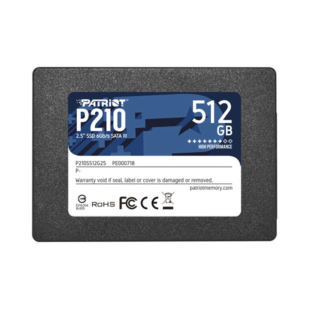 Твердотельный накопитель SSD Patriot P210 512GB SATA от компании МИР ДОМА - фото 1