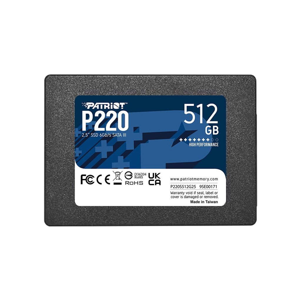 Твердотельный накопитель SSD Patriot P220 512GB SATA III от компании МИР ДОМА - фото 1