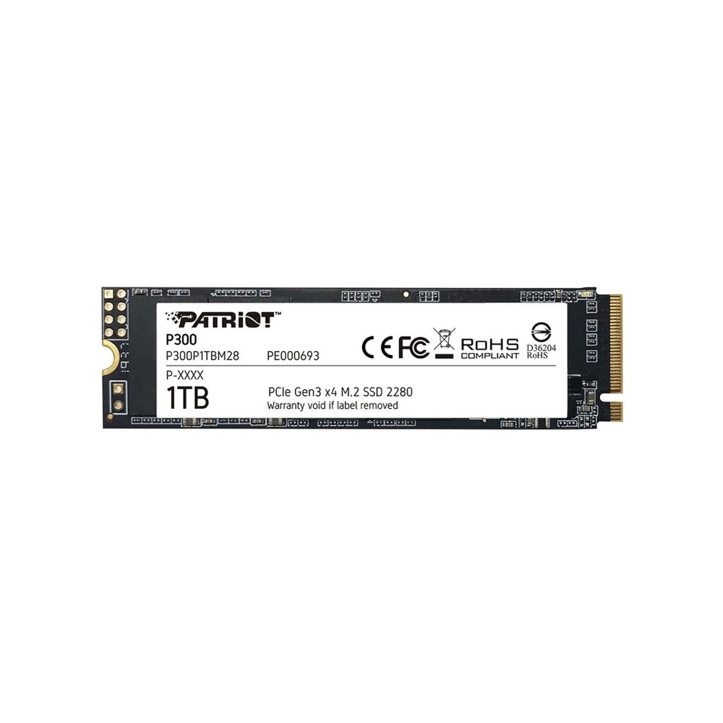 Твердотельный накопитель SSD Patriot P300 1TB M. 2 NVMe PCIe 3.0x4 от компании МИР ДОМА - фото 1