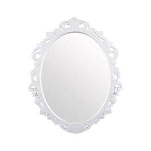 Зеркало "Ажур"585х470мм), белый (Альтернатива пласт, Россия)
