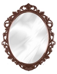 Зеркало "Ажур"585х470мм), темно-коричневый (Альтернатива пласт, Россия)