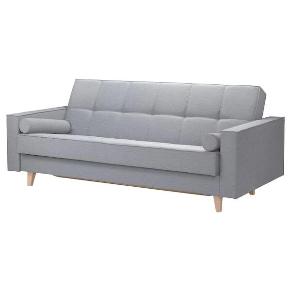 3-местный диван-кровать, АСКЕСТА Книса светло-серый ИКЕА, IKEA от компании "IDEA HOUSE" - служба доставки мебели и товаров - фото 1