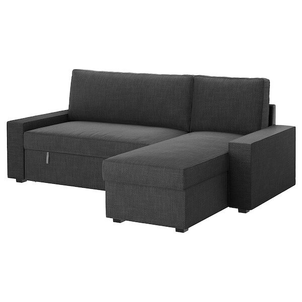 Диван-кровать угл. ВИЛАСУНД Хили темно-серый ИКЕА, IKEA от компании "IDEA HOUSE" - служба доставки мебели и товаров - фото 1