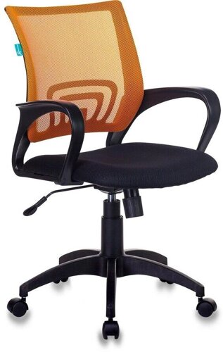 Кресло рабочее Бюрократ Оранжевый, чёрный