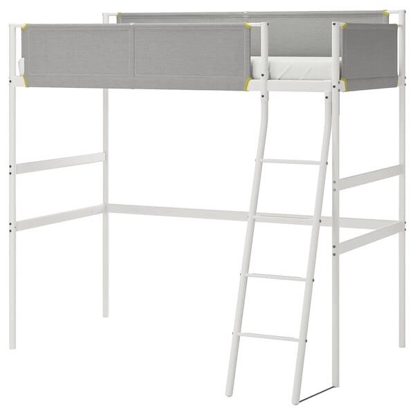 Кровать-чердак ВИТВАЛ белый, светло-серый ИКЕА, IKEA от компании "IDEA HOUSE" - служба доставки мебели и товаров - фото 1