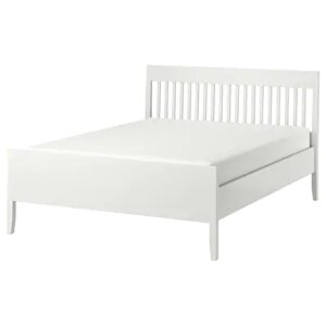 Кровать иданэс белый лурой 160x200 см икеа, IKEA
