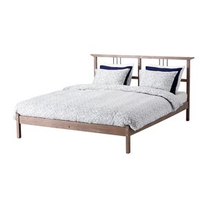 Кровать каркас РИКЕНЕ серо-коричневый 160х200 Лурой ИКЕА, IKEA