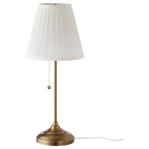 Лампа настольная ОРСТИД латунь, белый ИКЕА, IKEA