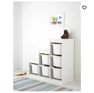 Стеллаж д/хранения игрущек ТРУФАСТ белый ИКЕА, IKEA (О)