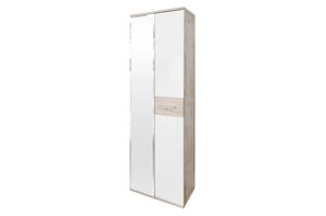 Шкаф для одежды 2-дверный Тоскана, 60,2x200x37 см дуб кантри, белый глянец