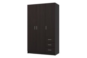 Шкаф для одежды 3-дверный Лофт, венге 120х202х57,5 см