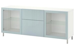 Тумба д/ТВ БЕСТО белый/глянец серо-голубой 180х42х74 см ИКЕА, IKEA