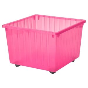Ящик на колесах ВЕССЛА светло-розовый, 39x39 см ИКЕА, IKEA