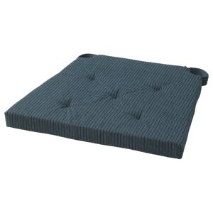 Подушка на стул ЮСТИНА темно-синий в полоску ИКЕА, IKEA