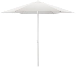 Зонт от солнца с опорой ХЁГЁН белый 270 см IKEA, ИКЕА (О)