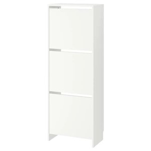 Шкаф для обуви 3 отделения БИССА белый ИКЕА, IKEA