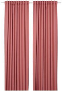 Шторы блокирующие свет МАЙГУЛЛ темно-розовый 290x300 см ИКЕА IKEA