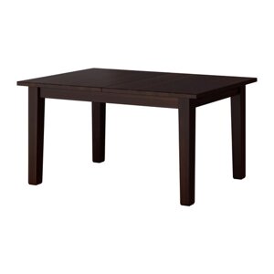 Стол раздвижной СТУРНЭС коричнево-чёрный 147/204x95 см ИКЕА, IKEA