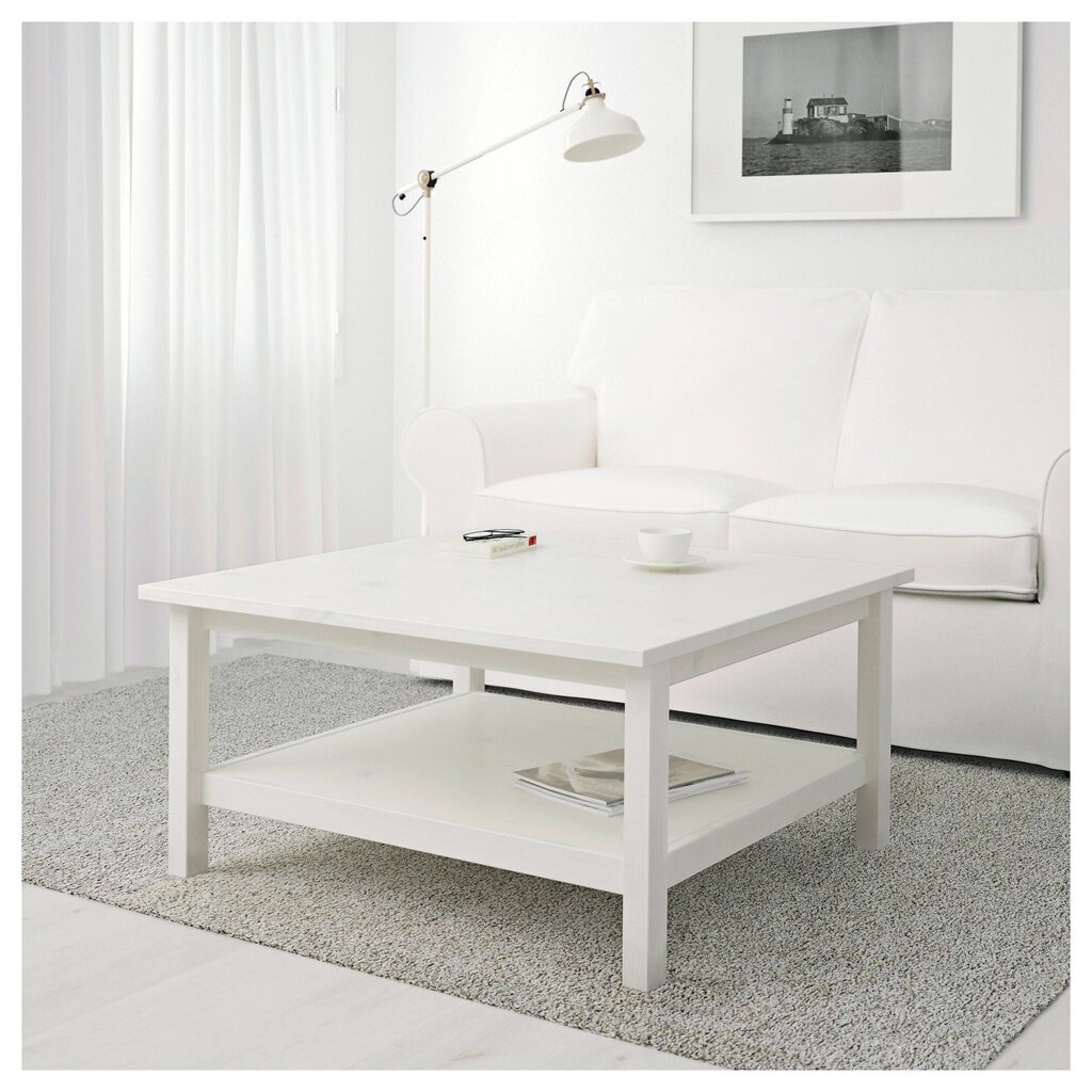 Стол журнальный ХЕМНЭС белая морилка ИКЕА, IKEA от компании "IDEA HOUSE" - служба доставки мебели и товаров - фото 1