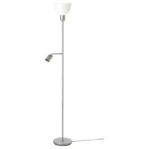 Торшер/лампа для чтения, ХЕКТОГРАМ, серебристый/белый ИКЕА, IKEA