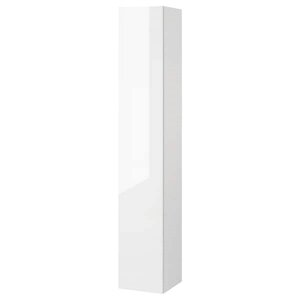 Высокий шкаф с дверцей ФИСКОН глянцевый/белый 30x30x180 см ИКЕА, IKEA