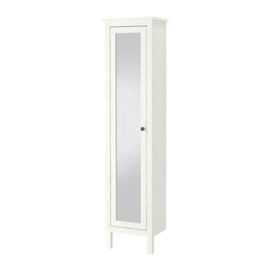 Высокий шкаф с зеркальной дверцей ХЕМНЭС белый ИКЕА, IKEA