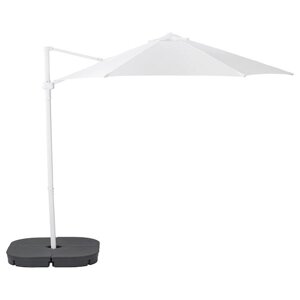 Зонт от солнца с опорой ХЁГЁН Сварто белый 270 см IKEA, ИКЕА