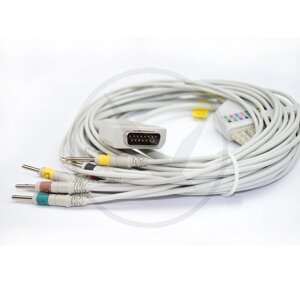 Провода отведений ЭКГ, набор из 3 штук, IEC, Snap. Арт. EC018S3I