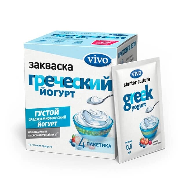 Греческий йогурт VIVO (4 пакета) - сравнение