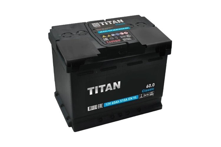 Аккумулятор TITAN Classic 60.0 (+) (1242) от компании Vita-Avto - фото 1