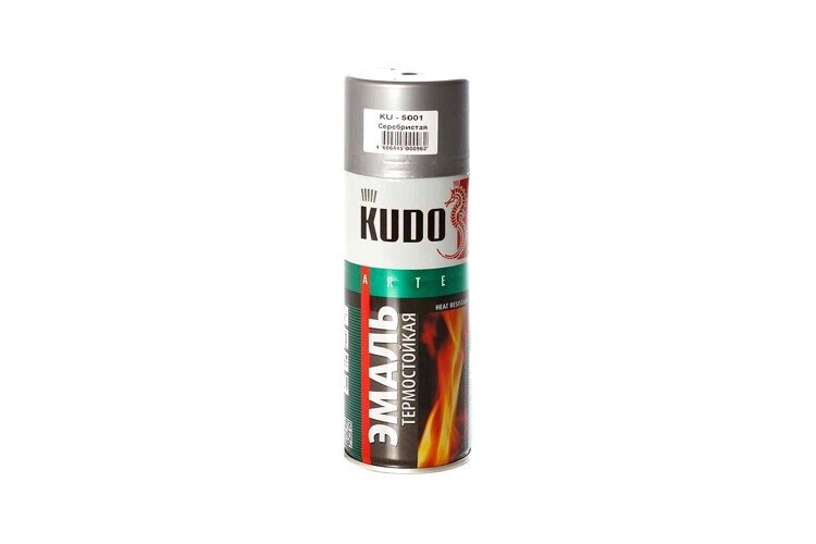 Эмаль термостойкая KUDO KU5001 520мл. (серебристая) (12шт) от компании Vita-Avto - фото 1