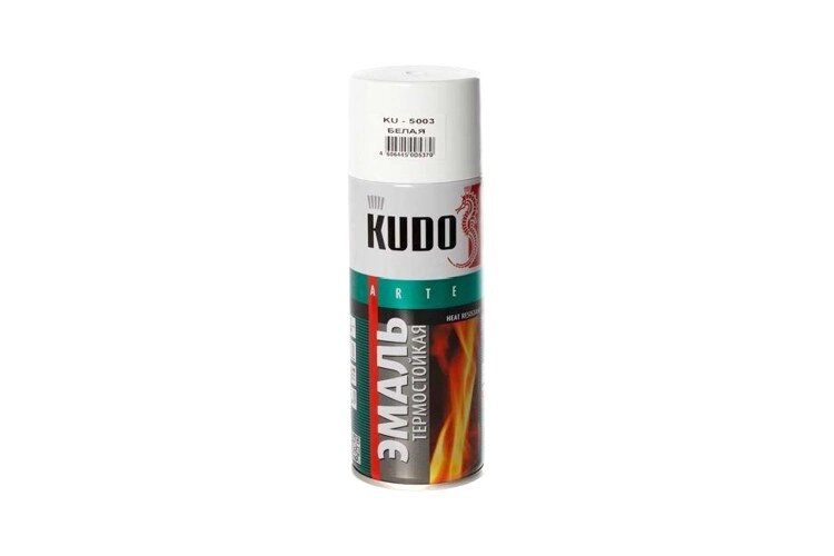 Эмаль термостойкая KUDO KU5003 520мл. (белая) от компании Vita-Avto - фото 1