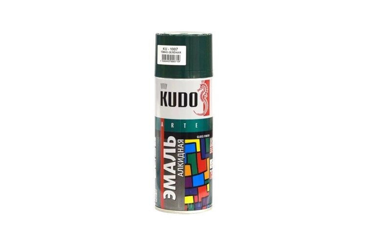 Эмаль универсальная KUDO KU1007 520мл. (темно зеленая) от компании Vita-Avto - фото 1