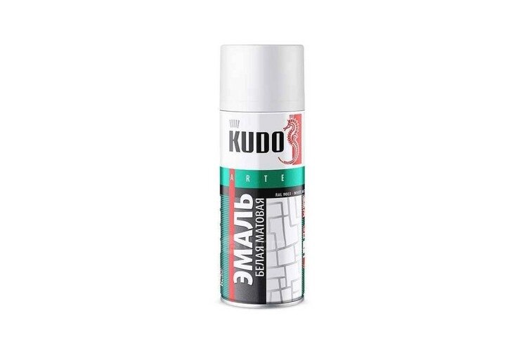 Эмаль универсальная KUDO KU1101 520мл. (белая матовая) от компании Vita-Avto - фото 1