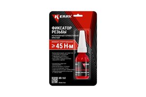Фиксатор резьбы KERRY KR161 6мл. (неразъемный красный) (12шт) / Бұранда бекіткіші (ажыратылмайтын қызыл)