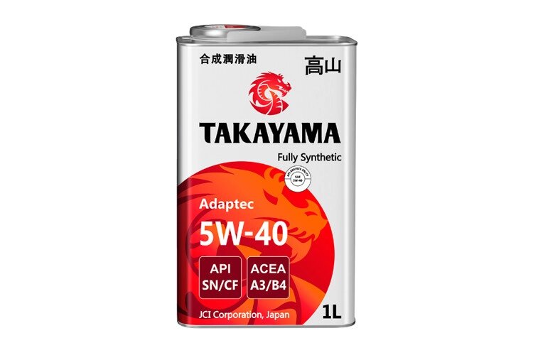 Масло моторное TAKAYAMA Adaptec 5w40 1л. (SN/CF, A3/B4) от компании Vita-Avto - фото 1