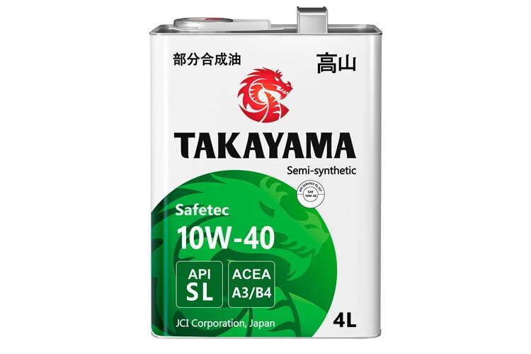 Масло моторное TAKAYAMA Safetec 10w40 4л. (SL, A3/B4) от компании Vita-Avto - фото 1