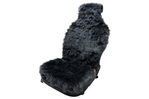 Меховая накидка на сиденье VA 25714B (натуральный мех) (черный)