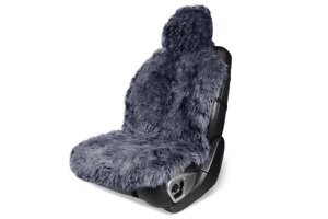 Меховая накидка на сиденье VA 25721G (натуральный мех) (серый)