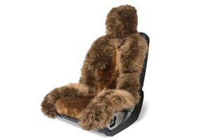 Меховая накидка на сиденье VA 25738BR (натуральный мех) (коричневый)