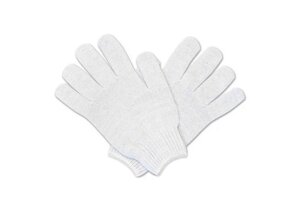 Перчатки без напыления LADONI 592P (белые)