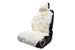 Меховая накидка на сиденье VA 25707W (натуральный мех) (белый)