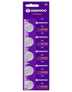 Элемент питания литиевый CR2032 3В 2021 BL-5 (уп. 5шт) DAEWOO 5030268