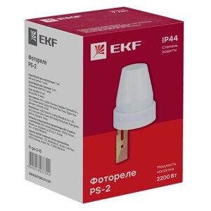Фотореле PS-2 10а 2200вт IP44 EKF fr-ps-2-10